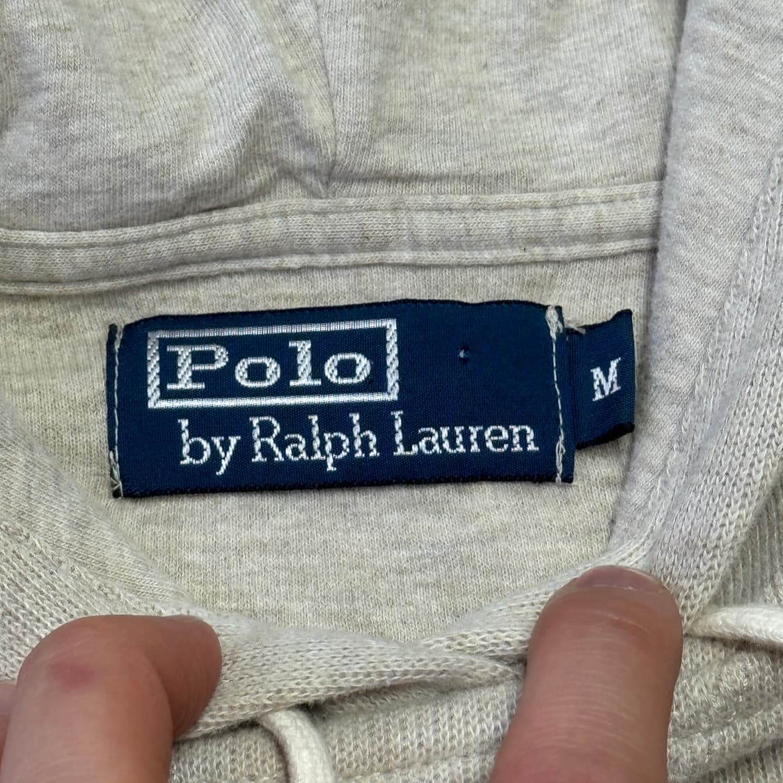 폴로랄프로렌 빈티지 크림 브라운포니 니트 후드 M 상품이미지5