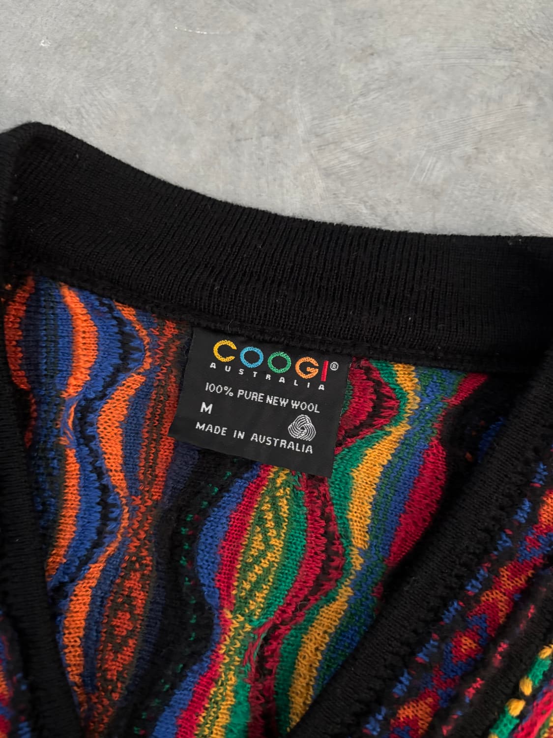 COOGI 쿠지 오스트레일리아 멀티컬러 3D 케이블 울 니트 가디건  상품이미지5