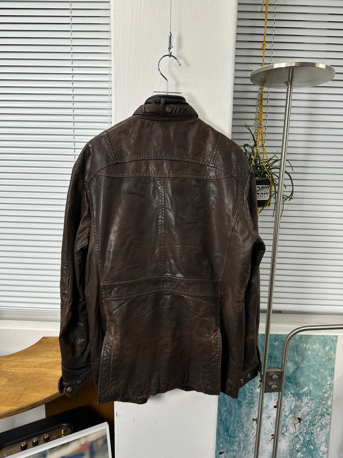 킨록 쉽스킨 포켓 버클 가죽 자켓 상품이미지3