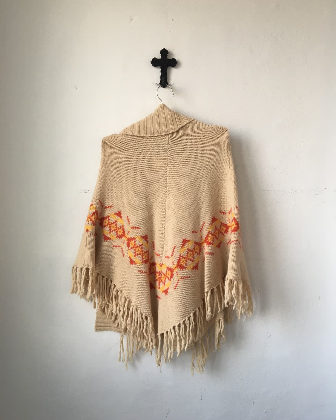 Fringe knit open cape 상품이미지3