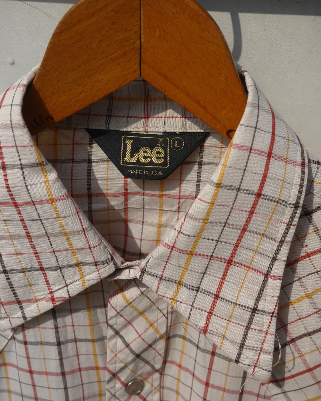 70s Lee 체크 웨스턴 셔츠 상품이미지3