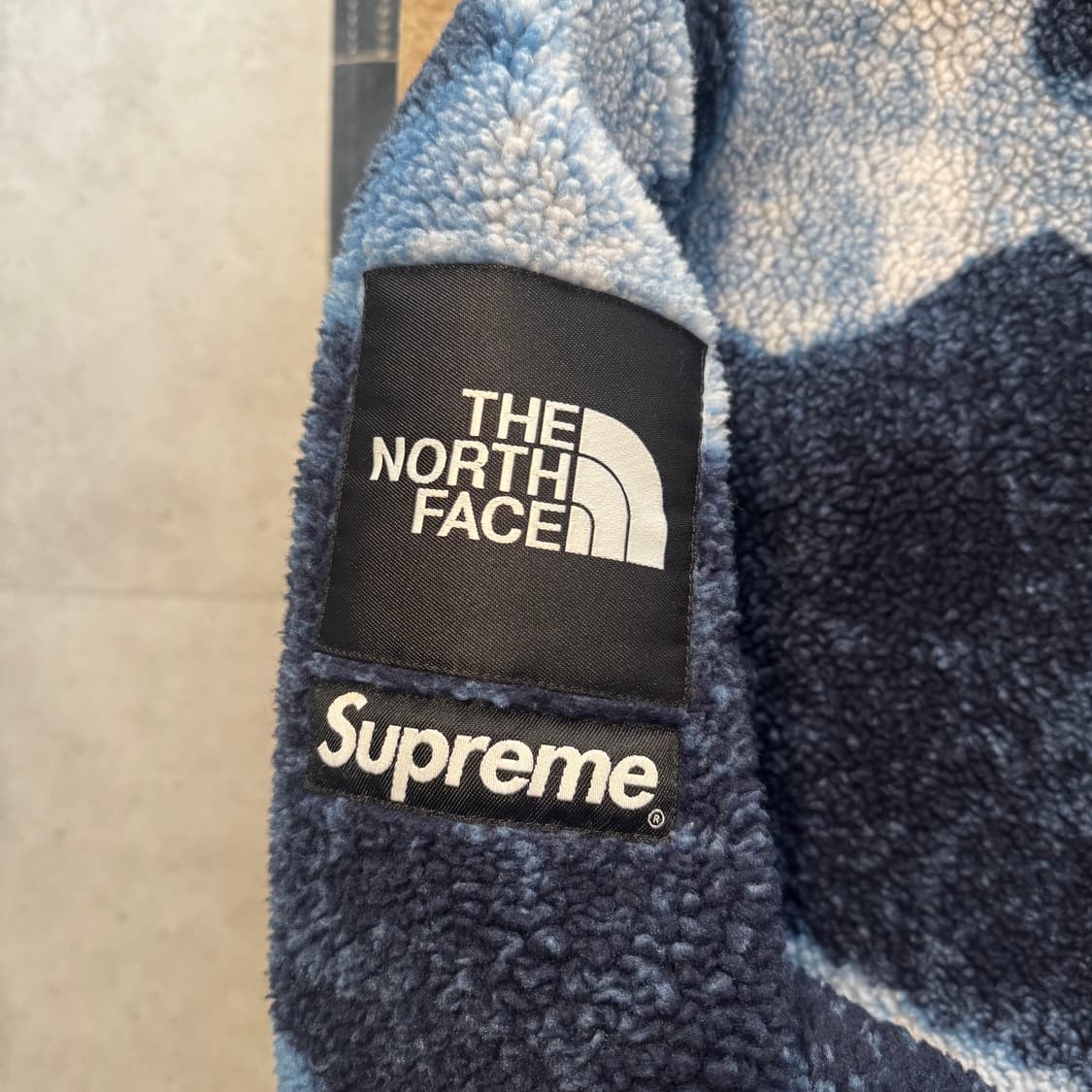 (M) 슈프림 노스페이스 블리치드 데님 플리스 자켓 상품이미지2