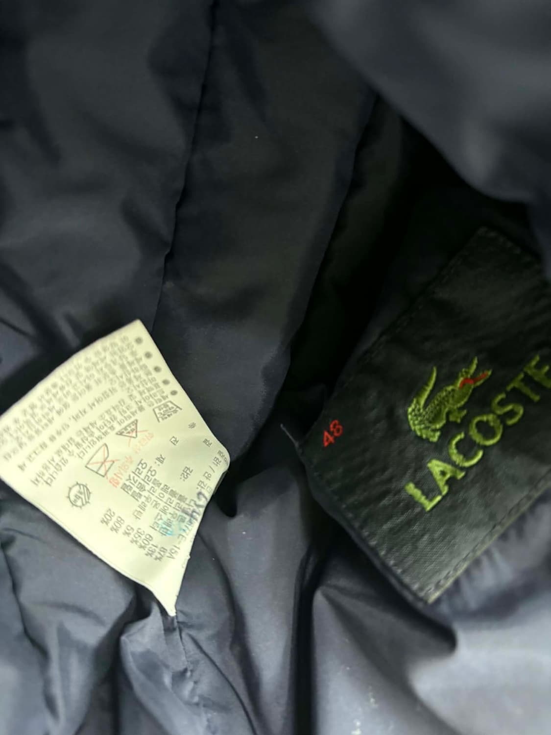 [48] 라코스테 네이비 덕다운 자켓 경량패딩 상품이미지3