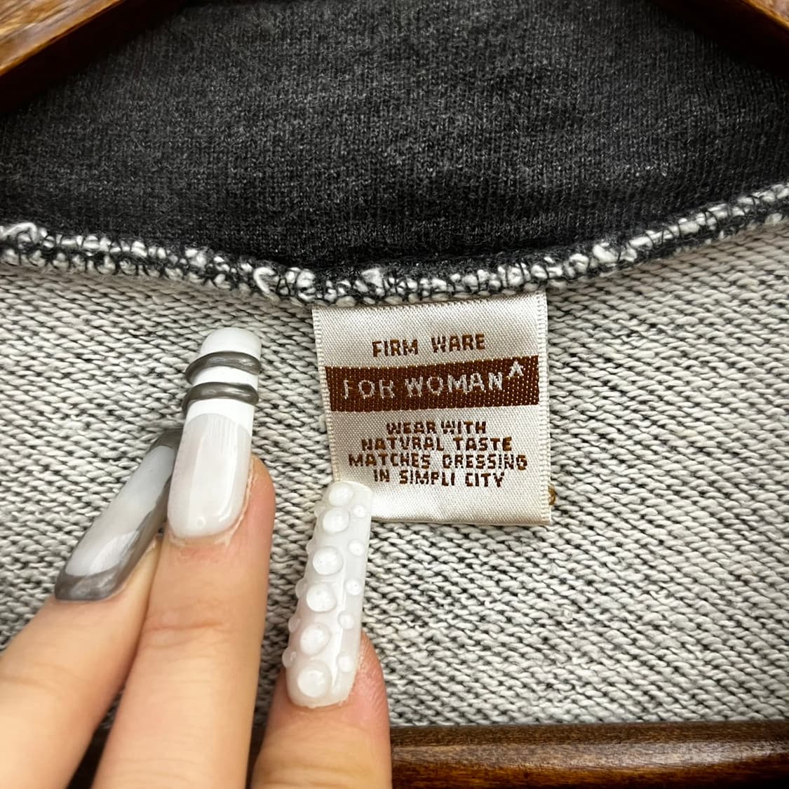 빈티지 코지 모리걸 희귀 Y2K 리본플라워 큐빅 집업 K0071 상품이미지5