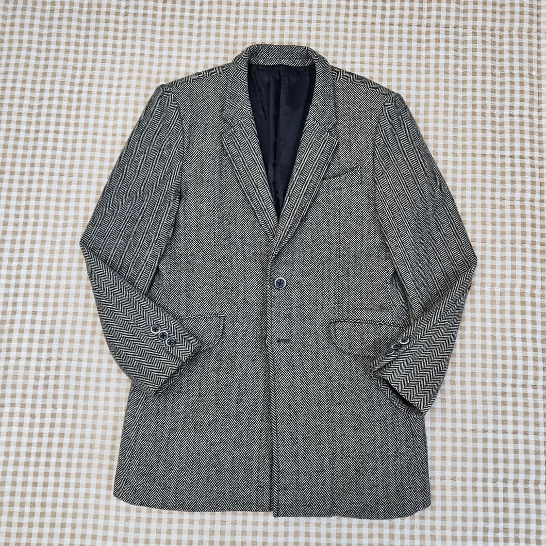 이지오 헨링본 하프코트 남자100 상품이미지1