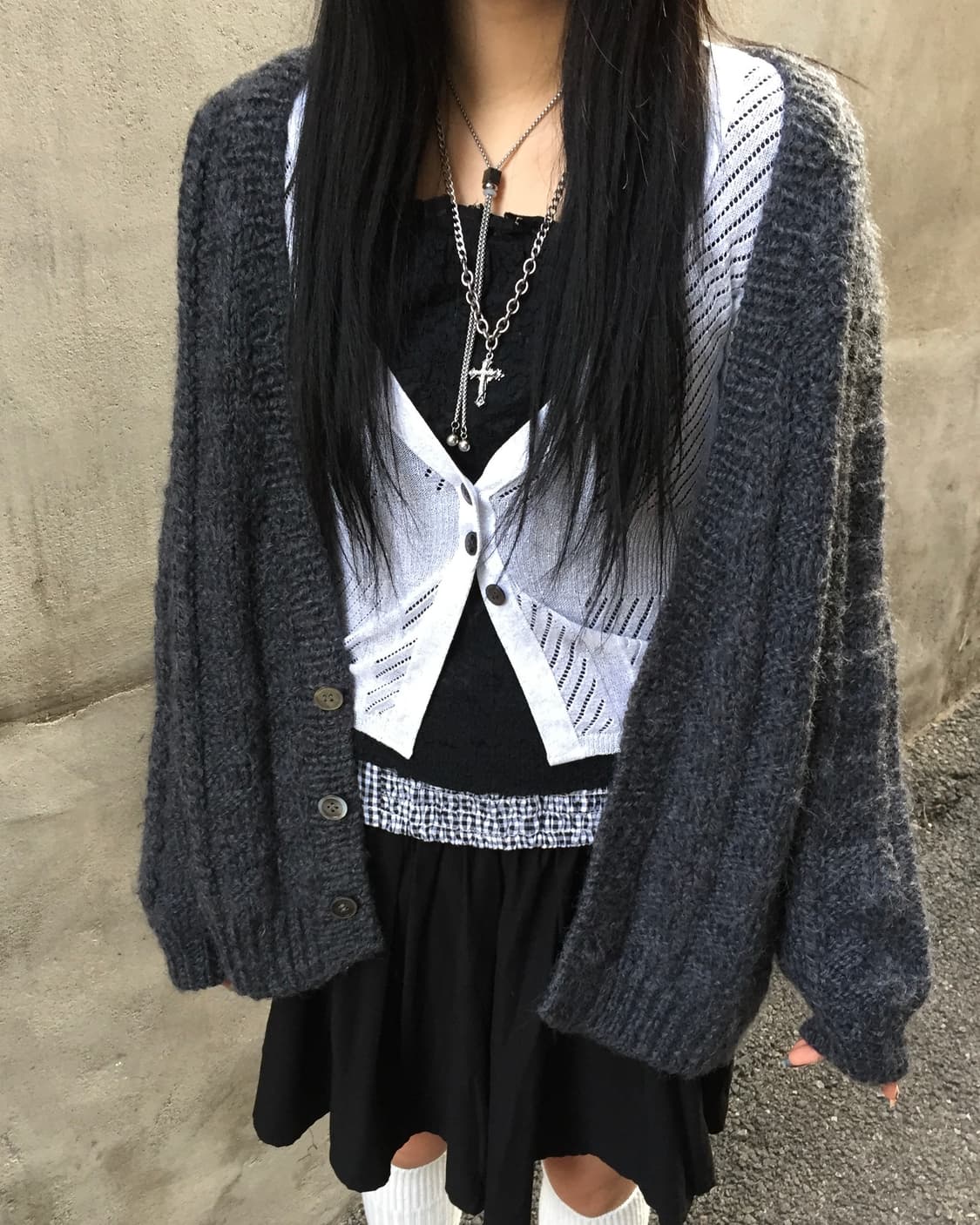 빈티지 가디건 코디세트 상품이미지1
