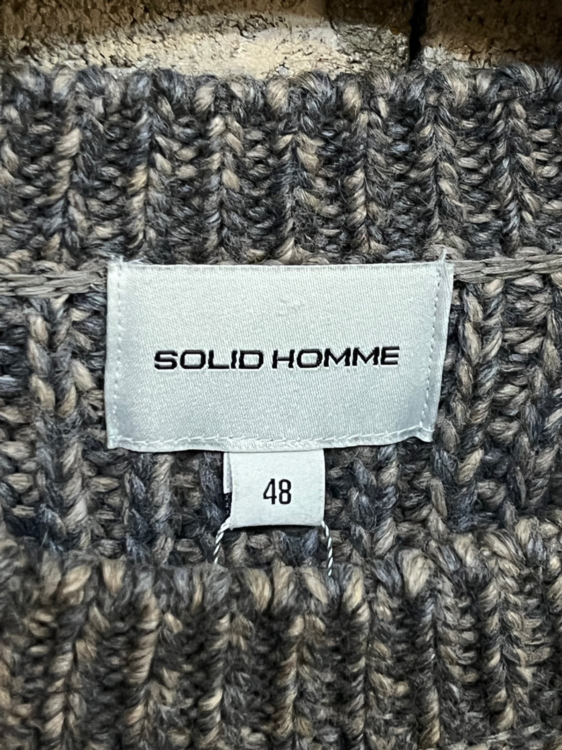 솔리드 옴므 크런키 울 크루넥 니트 상품이미지4