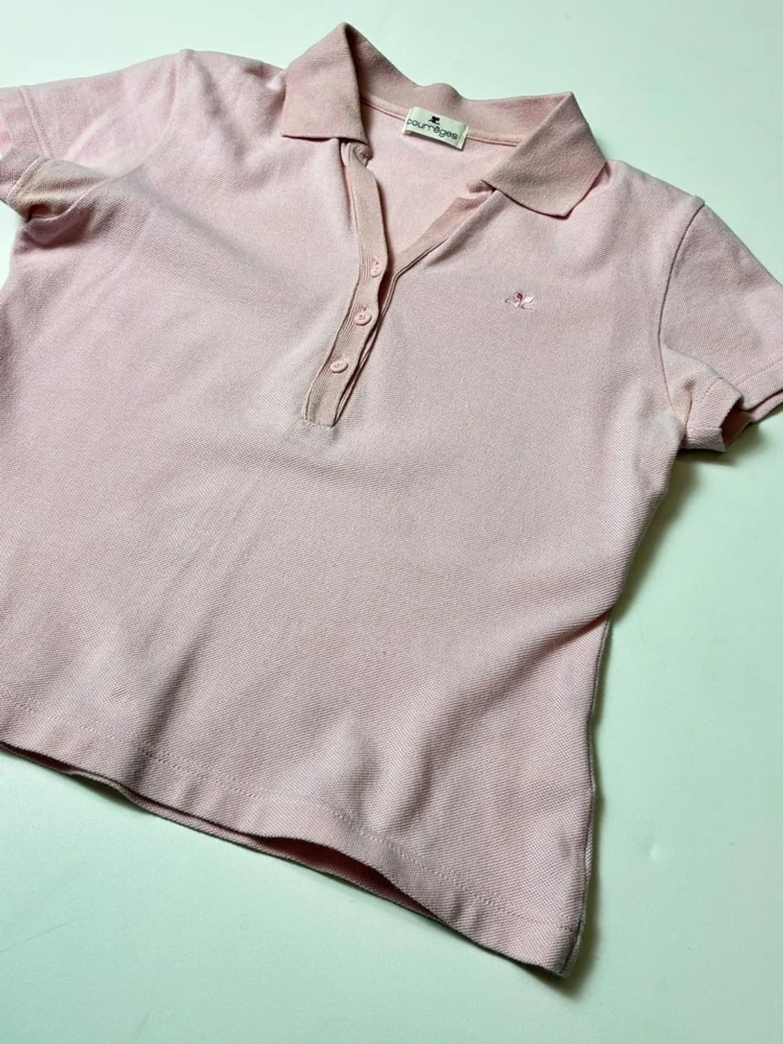 꾸레쥬 Courreges 00's 오픈 반팔 카라 티셔츠 PN8645 상품이미지4