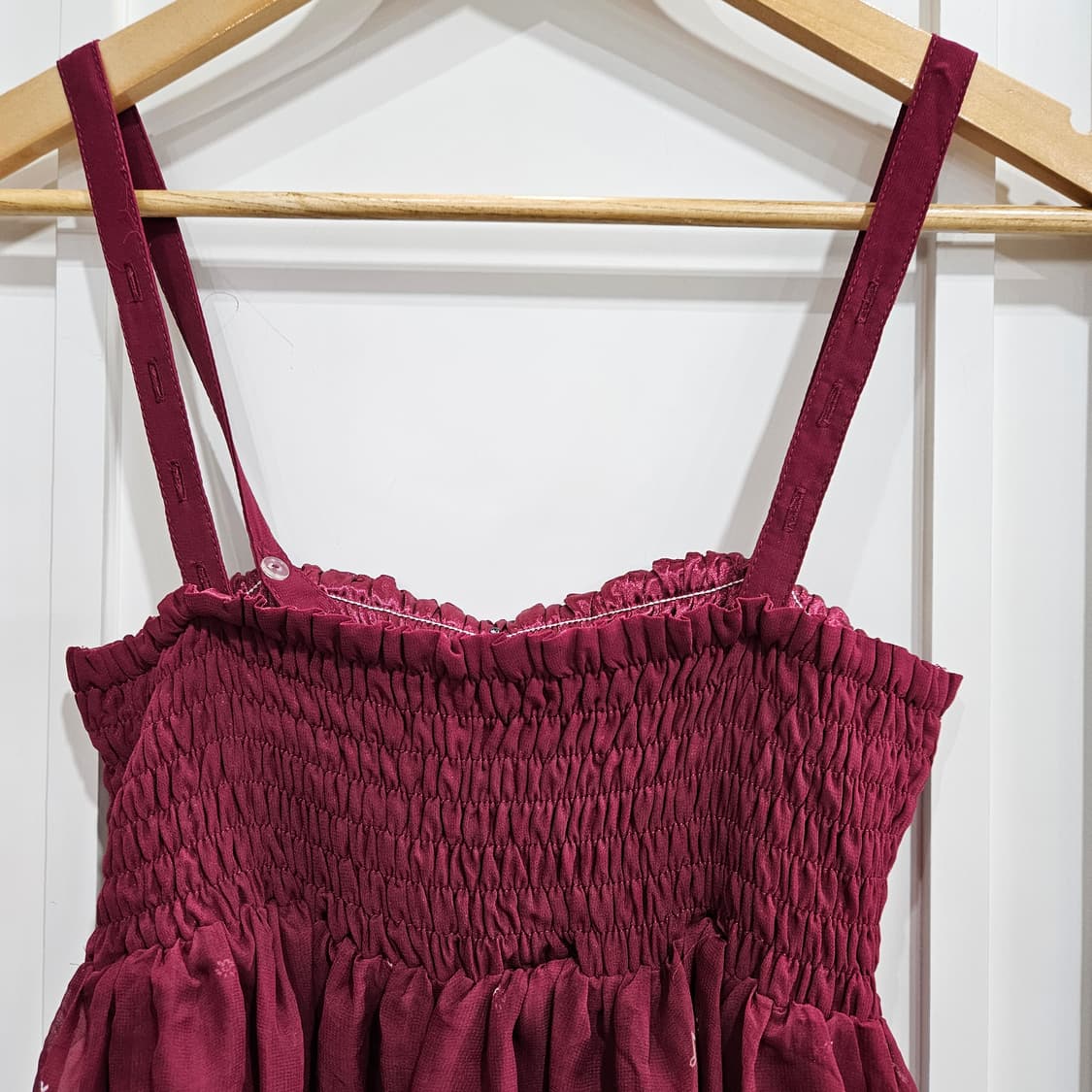 버건디 뷔스티에 원피스 레이스 상품이미지7