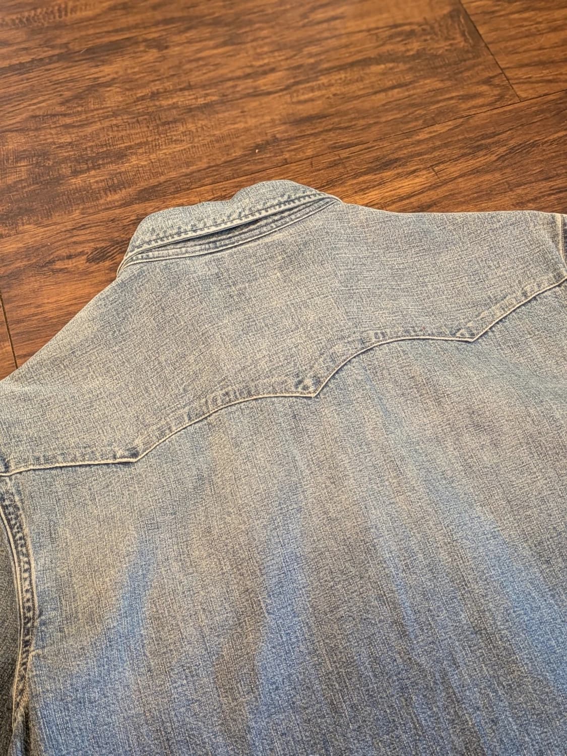 RRL 더블알엘 슬림핏 데님 웨스턴 셔츠 블루 상품이미지8