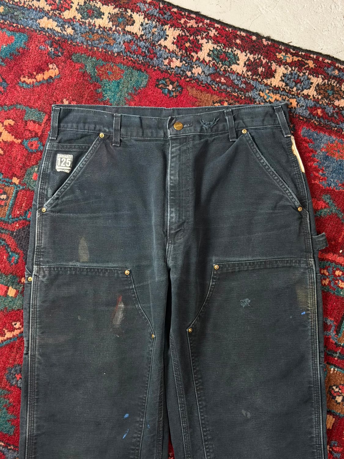 OG USA Made 칼하트 B01 더블니 블랙 칼하트 썩블니 카펜터 상품이미지5