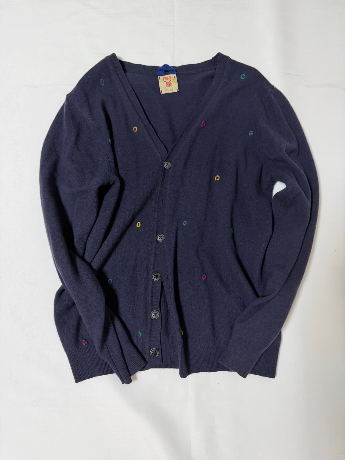 BOB 비오비 자수 울 가디건 상품이미지1