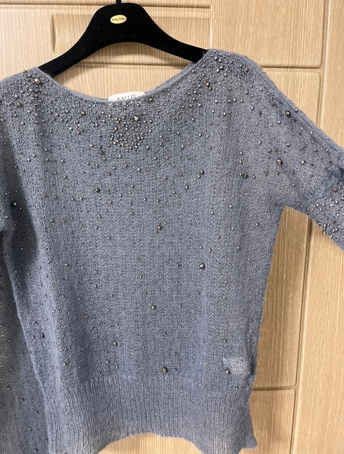 이태리 아뷰 모헤어 니트 비즈 여리 소매 정가120만원 상품이미지7