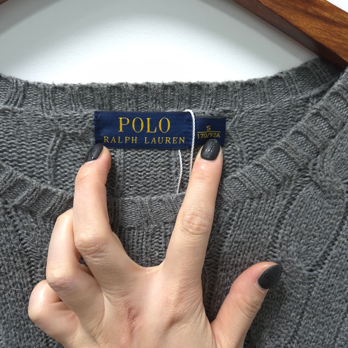 폴로랄프로렌 꽈베기 그레이 니트 S 상품이미지4