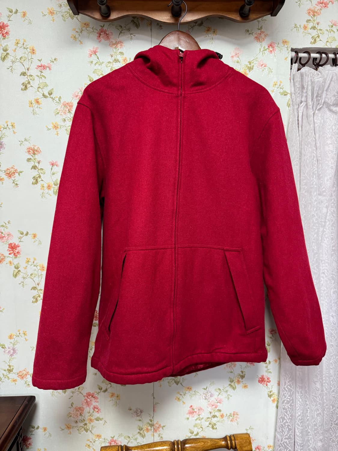 오버핏 누빔 후드집업 상품이미지1