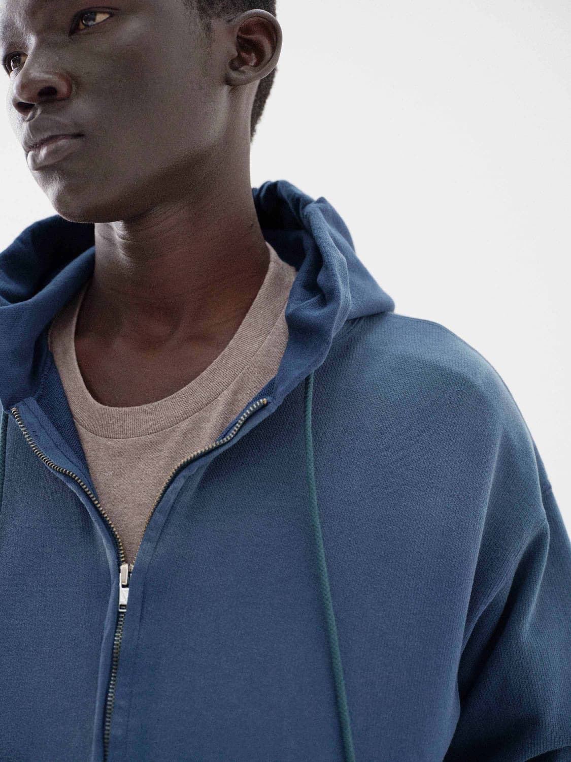 [5]Auralee 오라리 프로덕트 후드집업 네이비. 5사이즈 상품이미지2