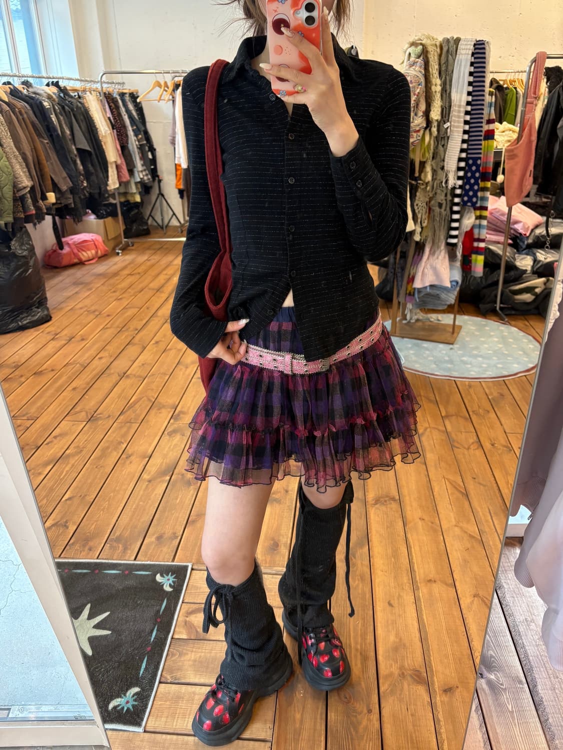 히스테릭글래머 백로고 글리터 셔츠 상품이미지4