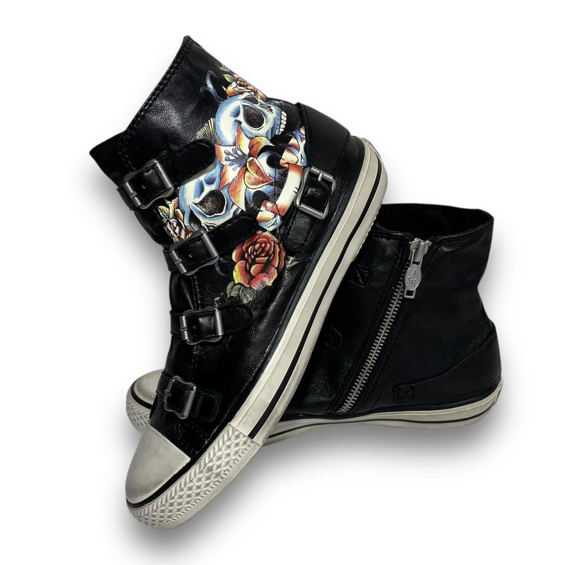 ASH Skull Rose Bondage High Top Shoes 상품이미지2
