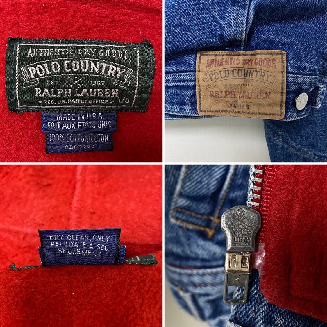 1988년 POLO COUNTRY RALPH LAUREN 데님자켓 OG 상품이미지9