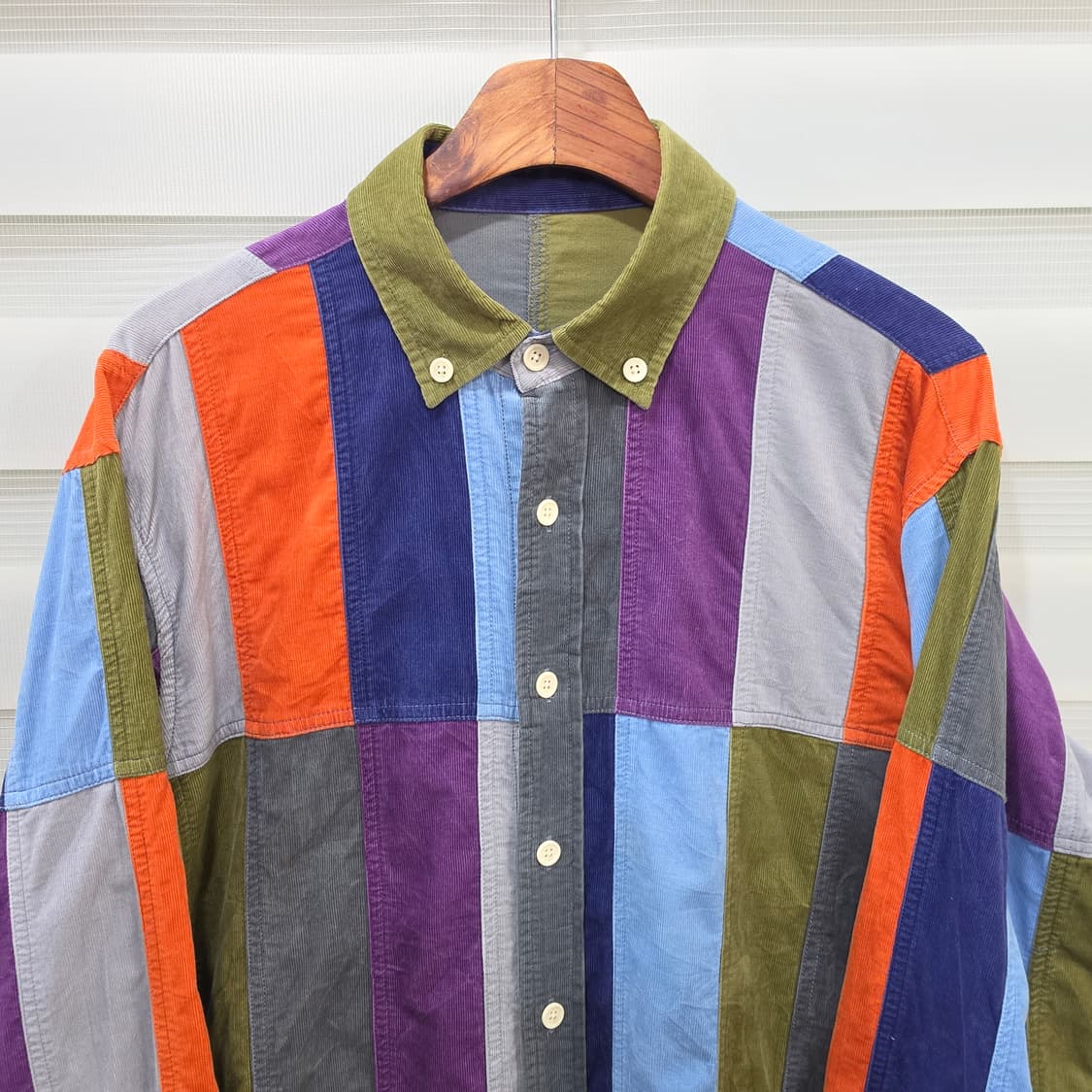 PEARLY GATES 패치워크 코듀로이 셔츠- 5 상품이미지2