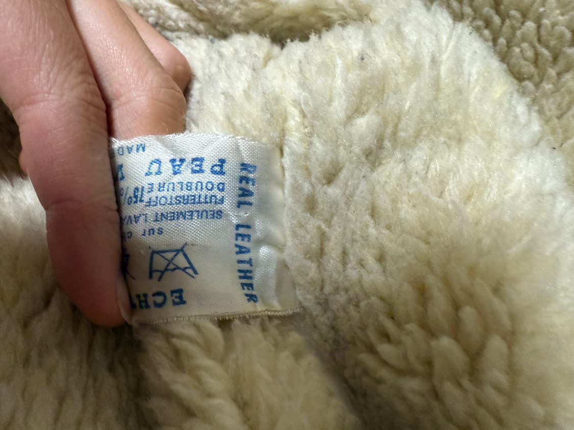 남녀공용) 빈티지 가죽무스탕 (vera pelle인증) 상품이미지7