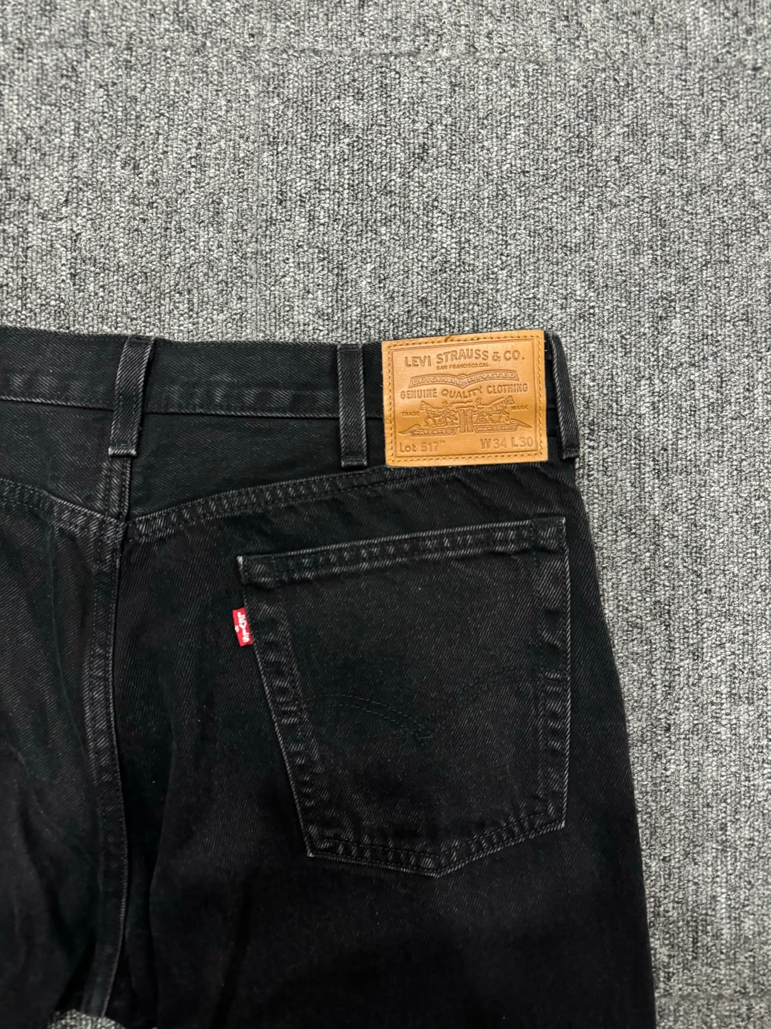 새상품) 리바이스 517 프리미엄 블랙 워시드 데님 34 상품이미지8