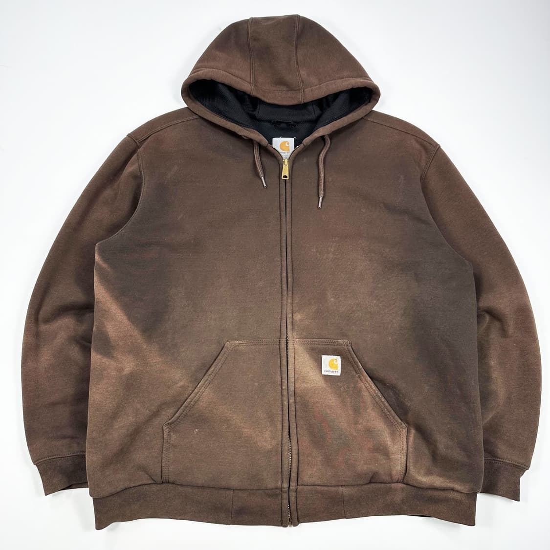 칼하트 OG 레인디펜더 썬 페이드 써멀 후드집업 브라운 L 상품이미지1