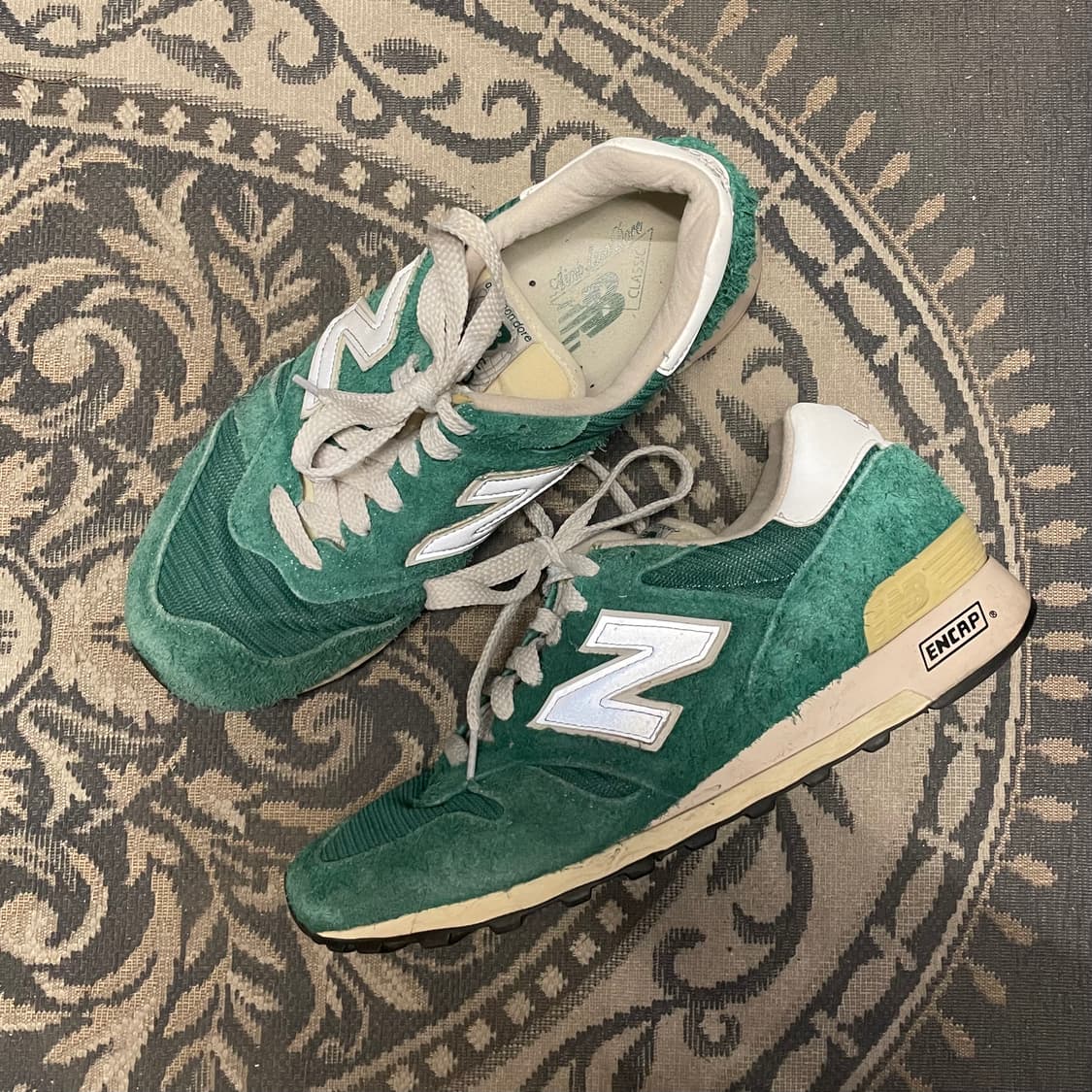 뉴발란스 X 에임레온도르 1300 그린 스니커즈   상품이미지1