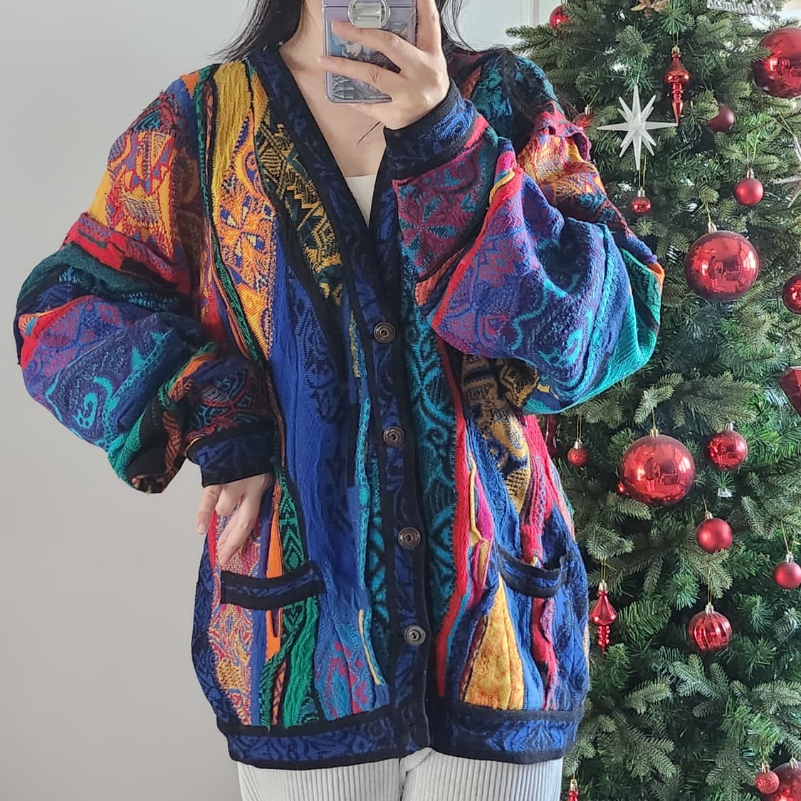 쿠지 Coogi 케이블 패턴 울 가디건 공용 빈티지 니트  상품이미지2