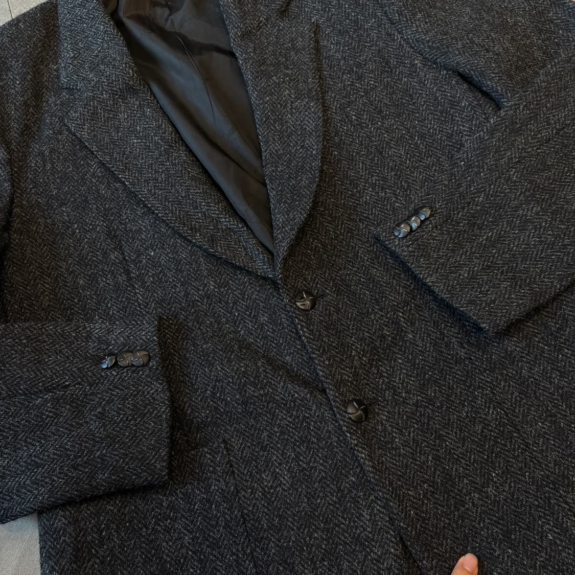 90년대 캐나다 생산 해리스트위드 울 자켓 상품이미지5
