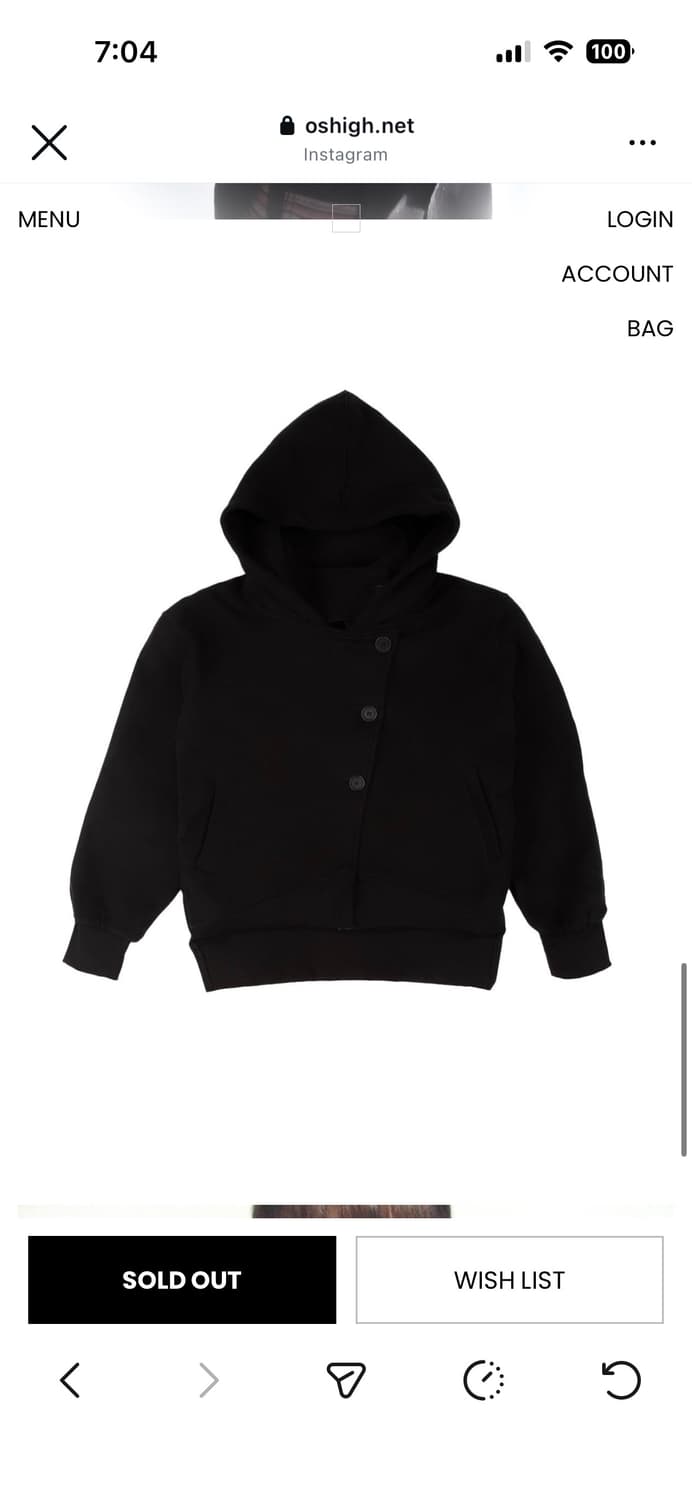 오스하이 후드집업 새상품 상품이미지2