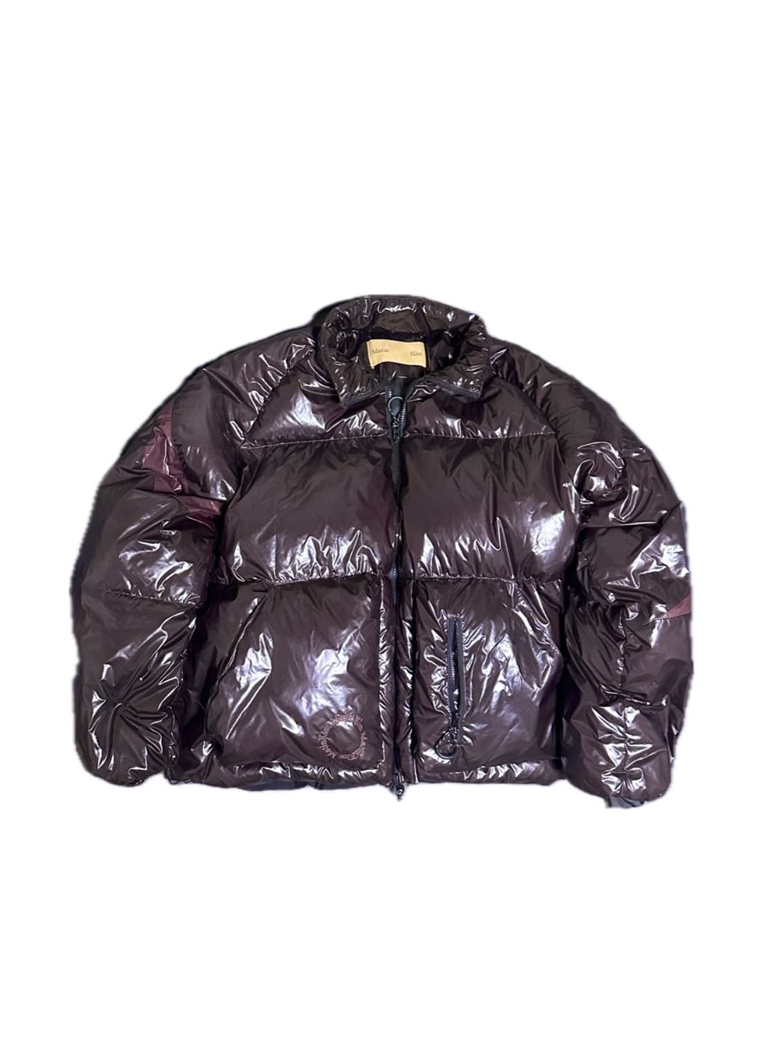 마뗑킴 버건디 유광 패딩 상품이미지1