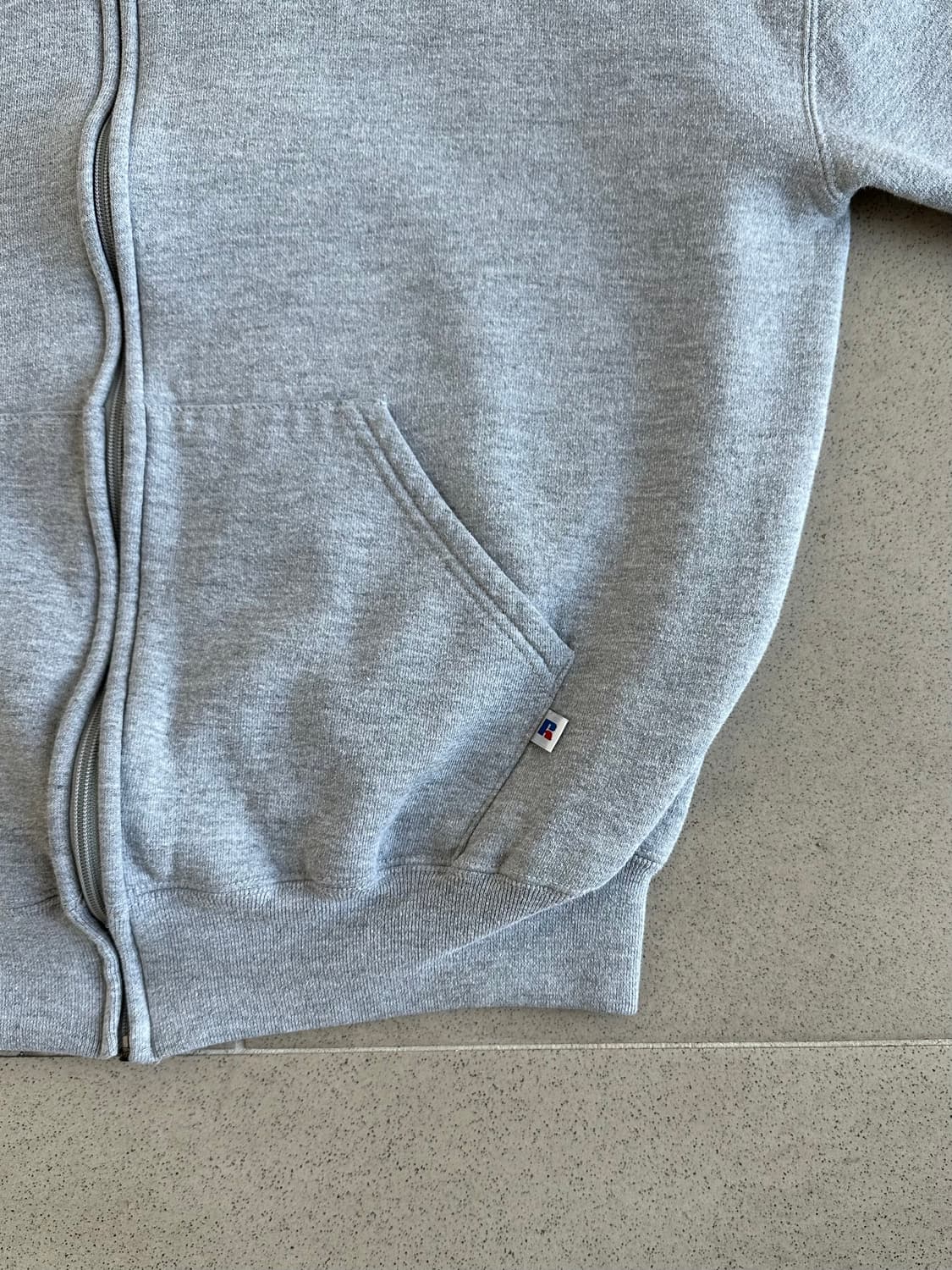 90s 빈티지 러셀 후드집업 그레이 L 상품이미지3