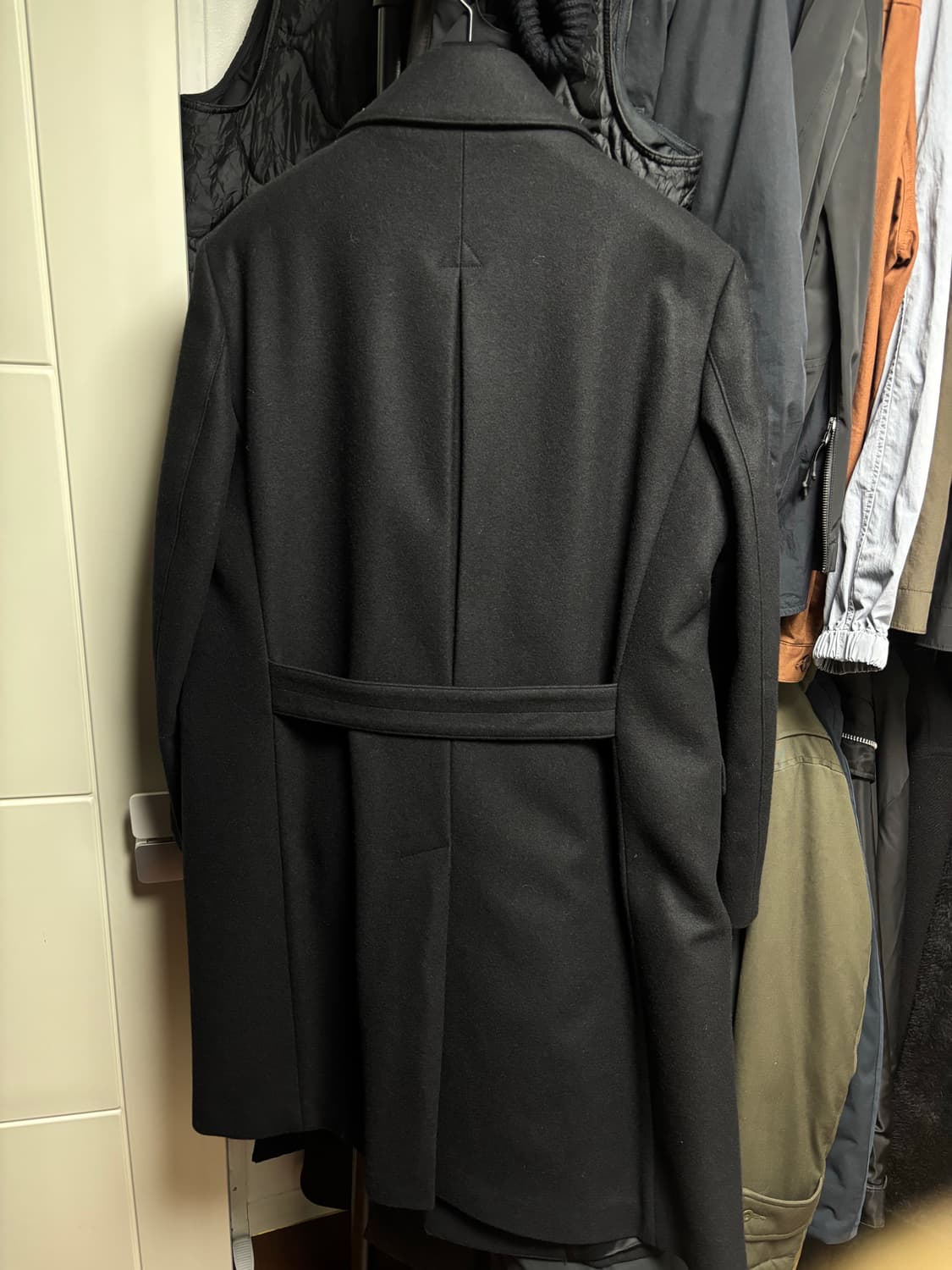 (50) 르메르 헤비 울 더블 브레스티드 코트 블랙 상품이미지2