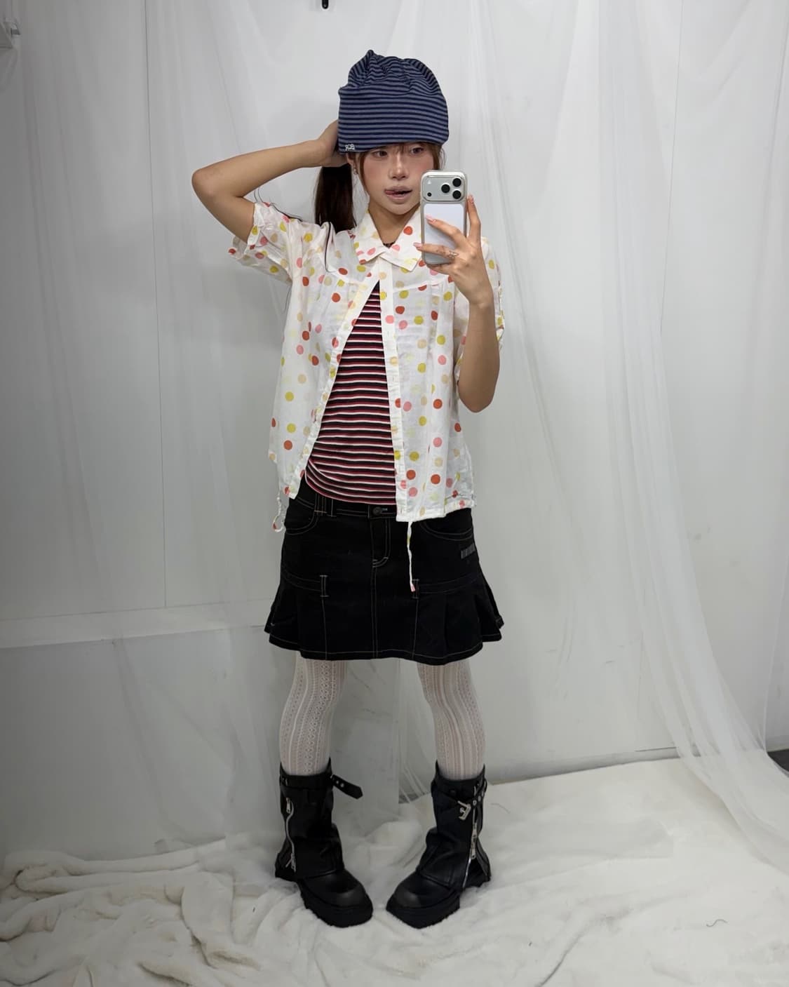 𖤐도트 키치걸 set𖤐  상품이미지2