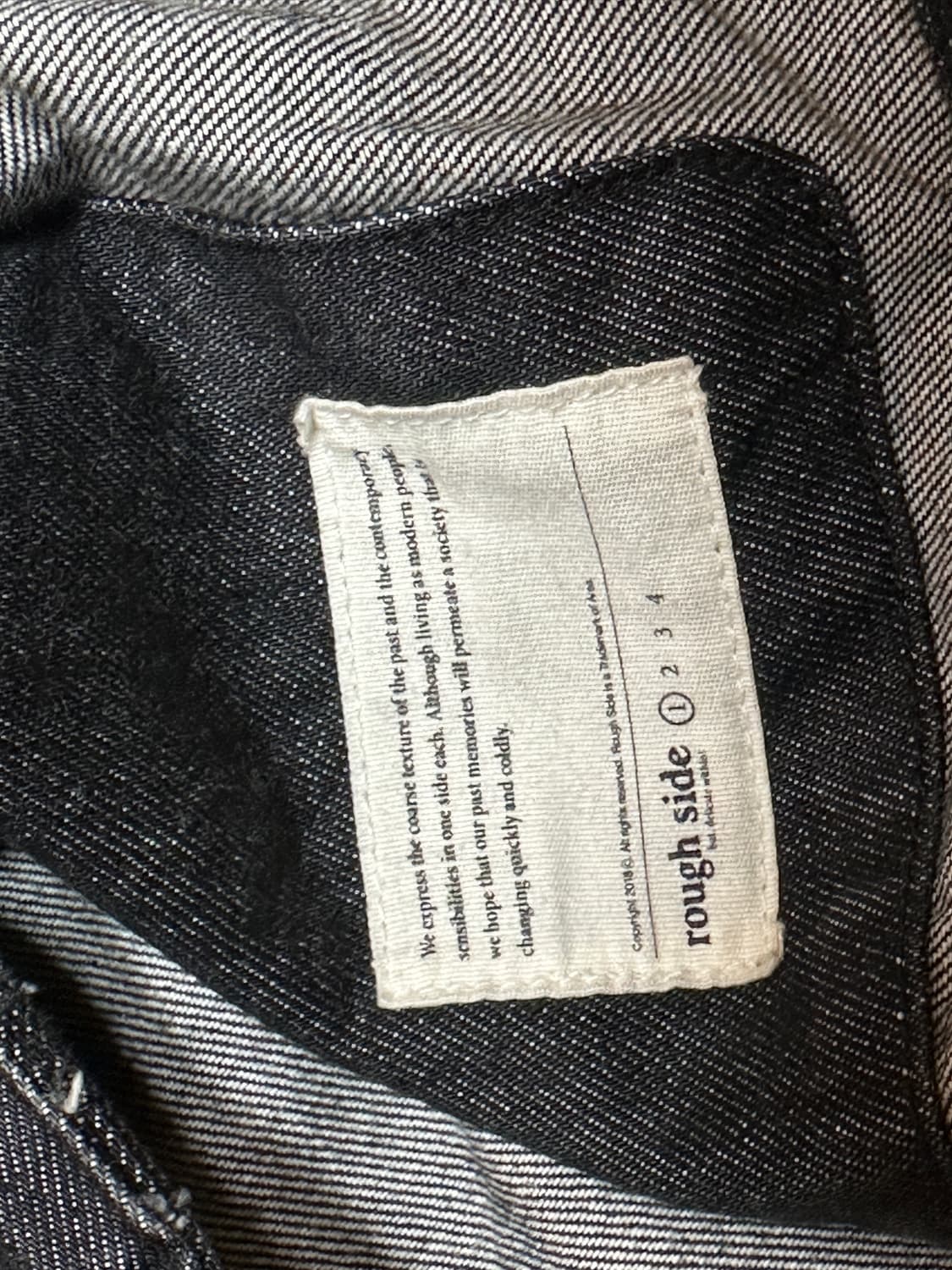러프사이드 데님자켓 블랙 1사이즈(100) 상품이미지4