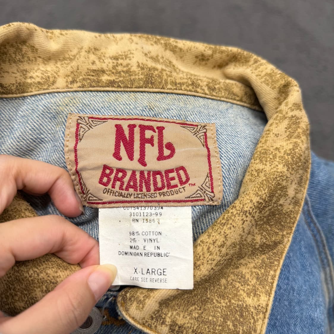 [ 정품/XL ] NFL 90s 빈티지 댈러스 카우보이 데님 청자켓 상품이미지5