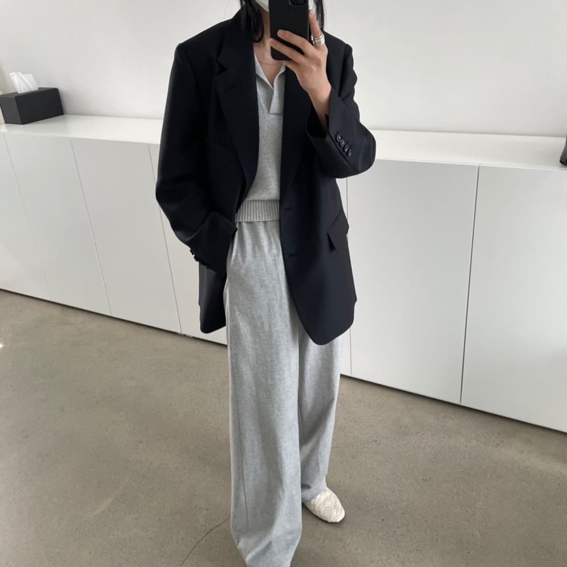 뉴욕나인 COTTON SWEAT PANTS 멜란지그레이 마스큘린 상품이미지4