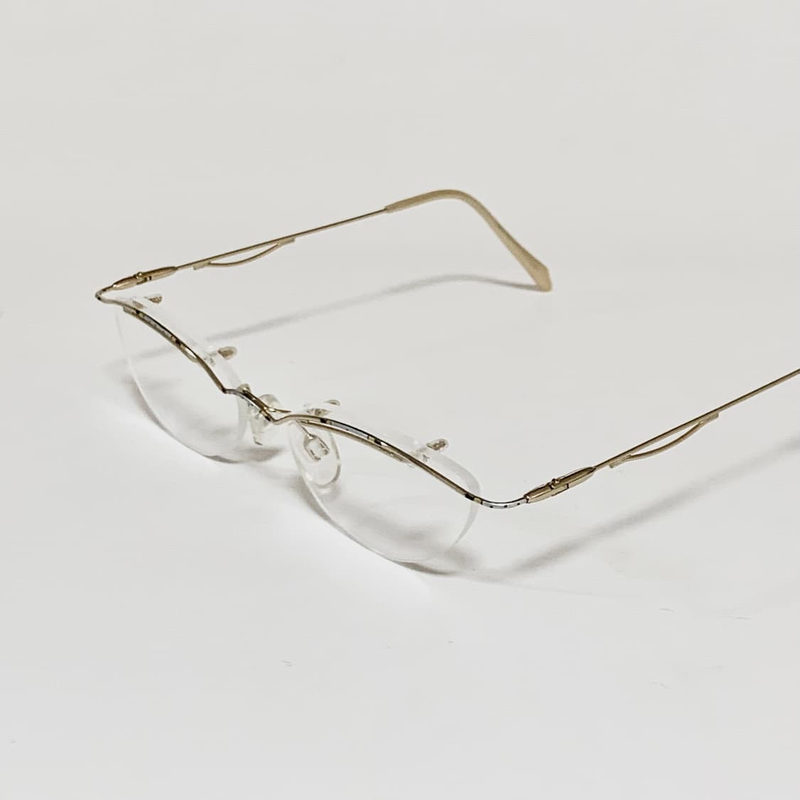 910 반무테 안경 슬림 타원형 메탈 하금테 Y2K 빈티지 남녀공용  상품이미지6