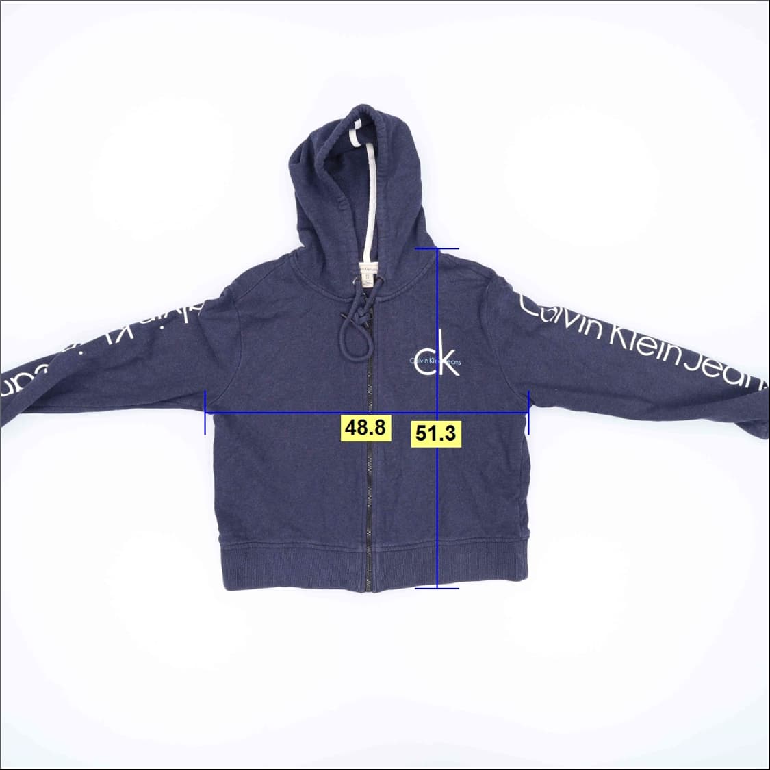 XS 캘빈클라인 여성 크롭 후드집업 0414H1 상품이미지5