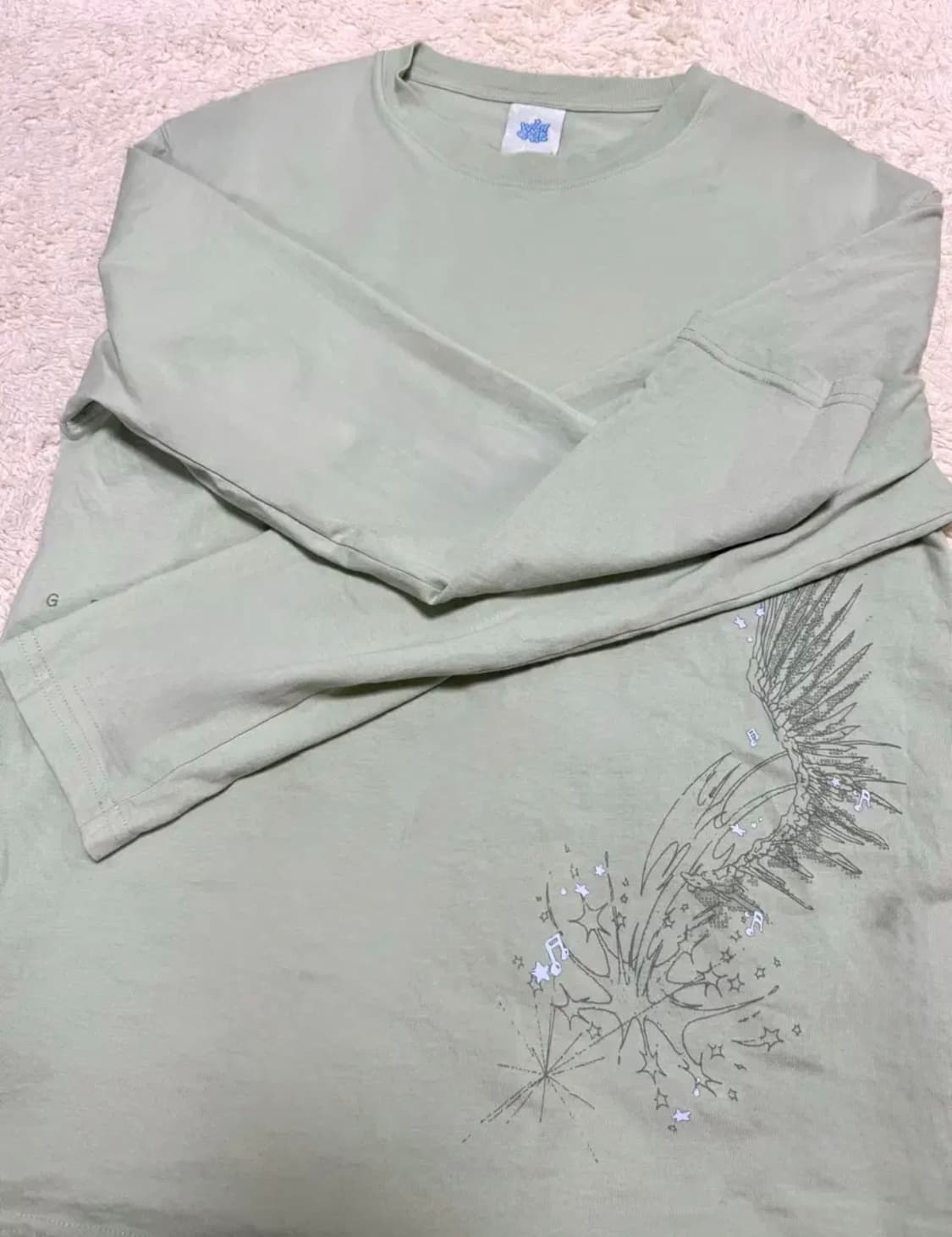 산산기어 엔시티위시 롱슬리브 라이트그린 2 사이즈 콜라보 코어 긴팔티셔츠 상품이미지3