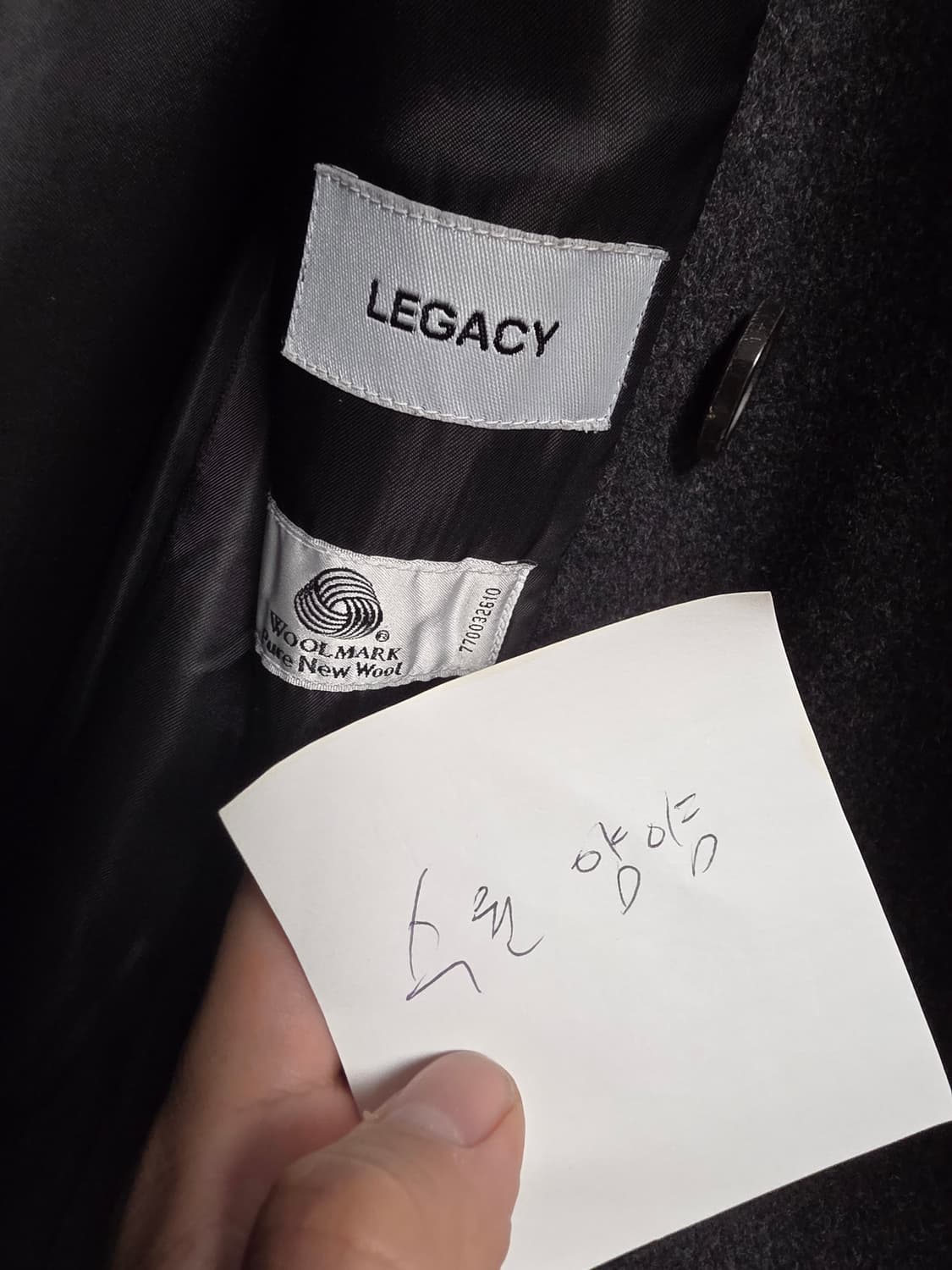 레가시 legacy 차콜 캐시미어 30 스탠다드핏 더블 코트 상품이미지6