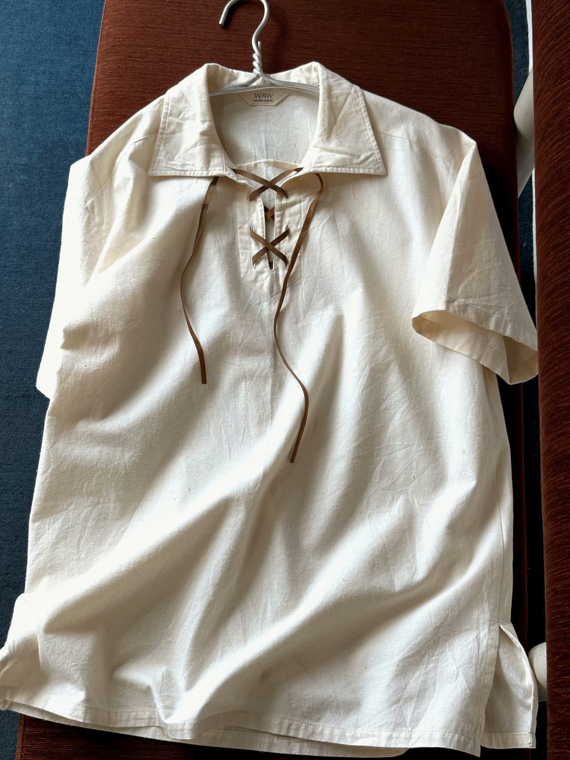 Natural cotton string design P/O shirt 상품이미지3