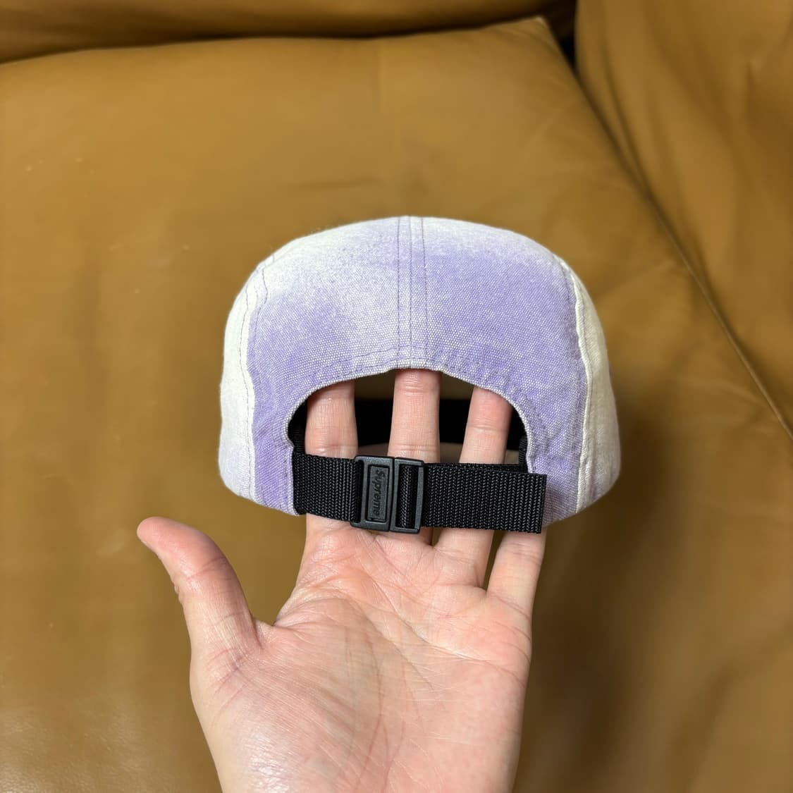 슈프림 캠프캡 모자 박스로고 워시드 스프레이 퍼플 상품이미지7