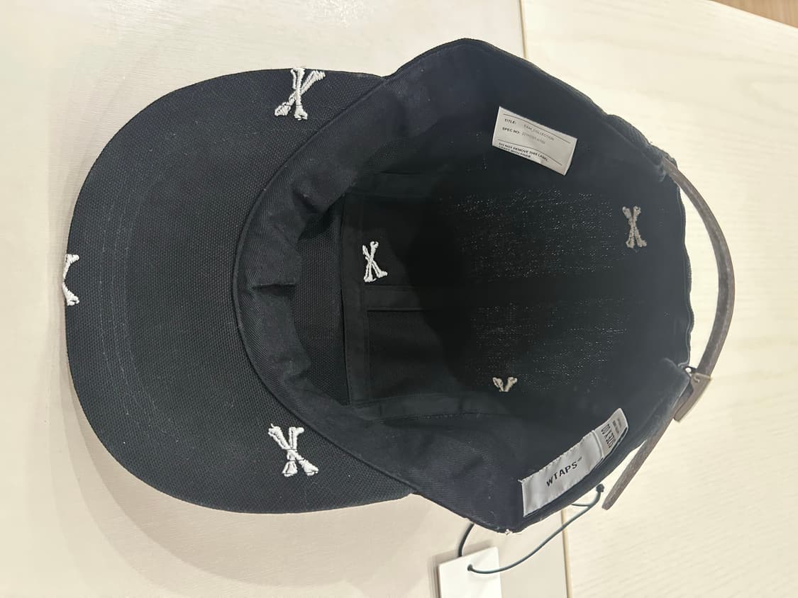 최종가격 더블탭스 크로스본 캠프캡 블랙 코튼 옥스포드캡 상품이미지6