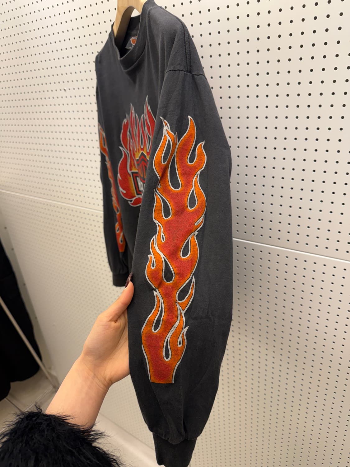 할리데이비슨 빈티지 플레임 로고 롱슬리브 U1322 상품이미지6