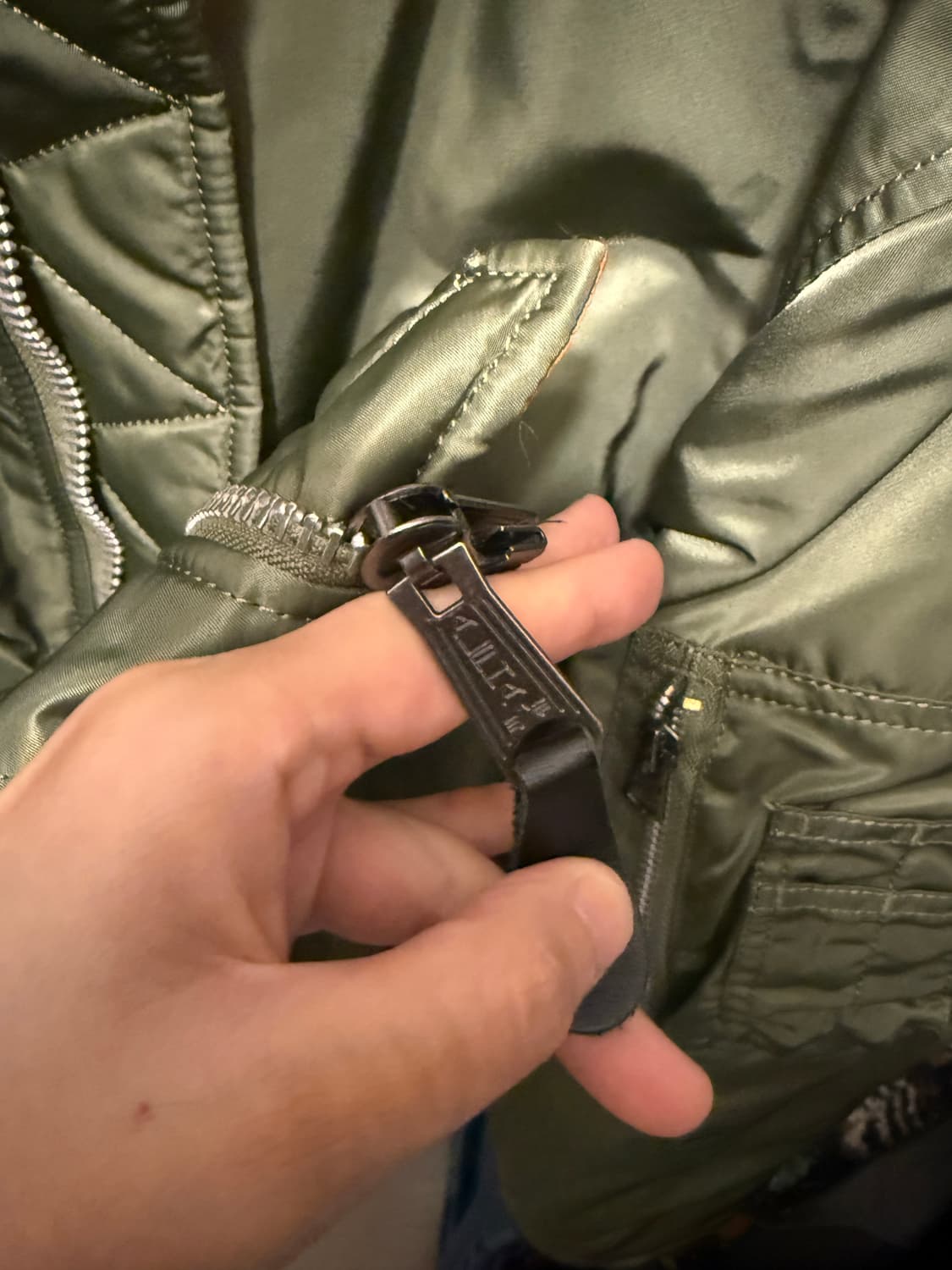 알파인더스트리 MA-1 플라이트 자켓 세이지 S 상품이미지5