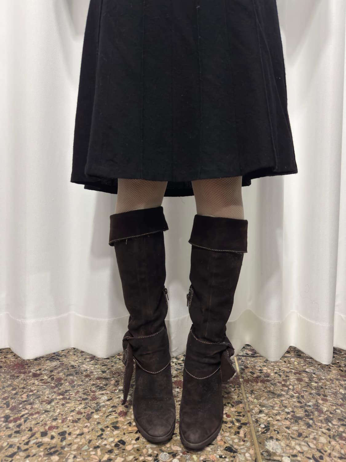 suede ribbon boots 상품이미지4