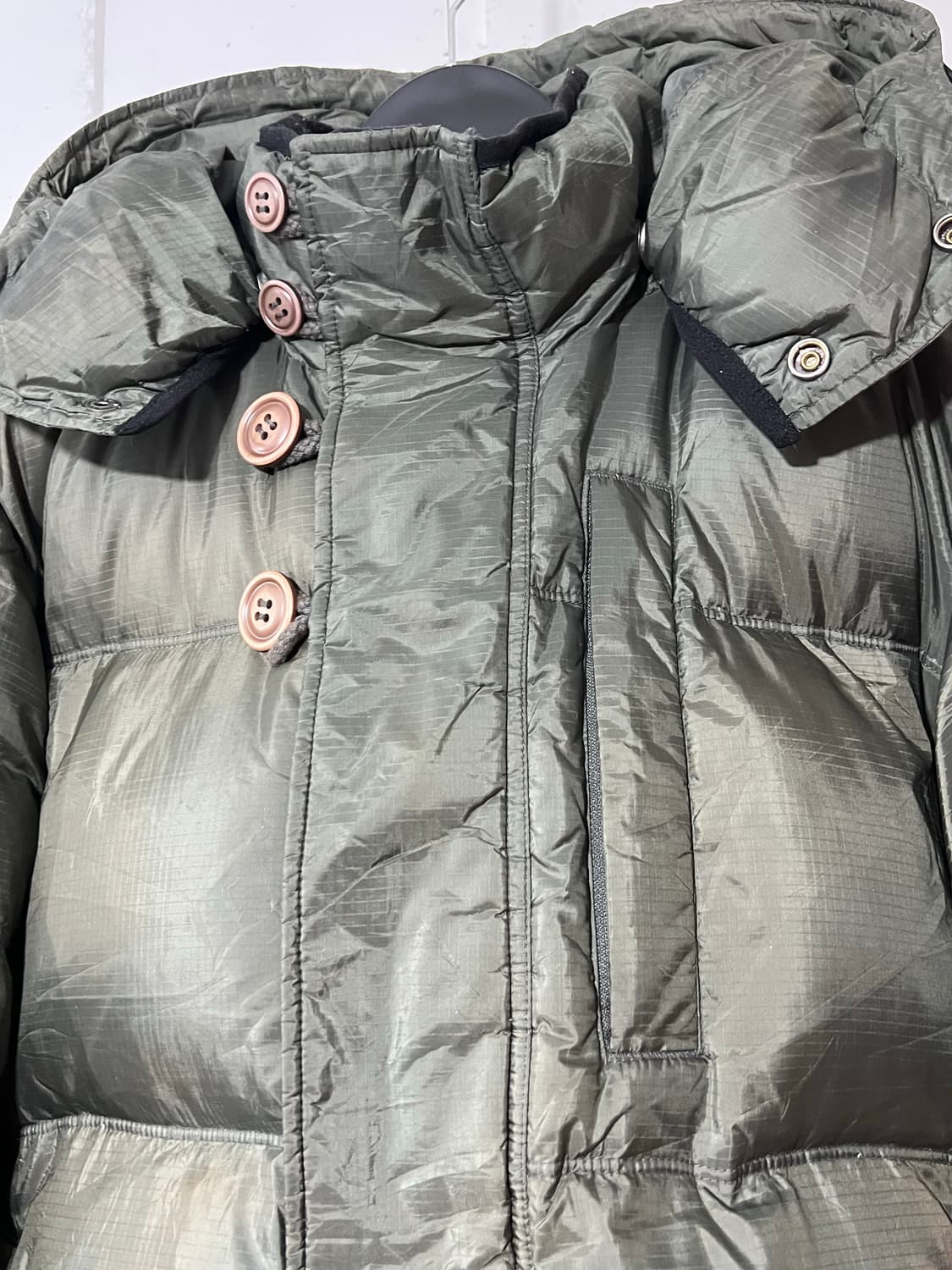 디젤 카키 구스다운 파카 상품이미지6