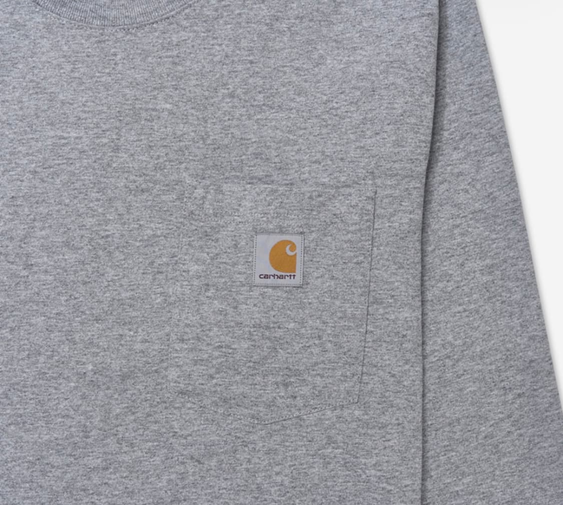 칼하트 포켓 롱슬리브 긴팔 그레이 L 상품이미지3